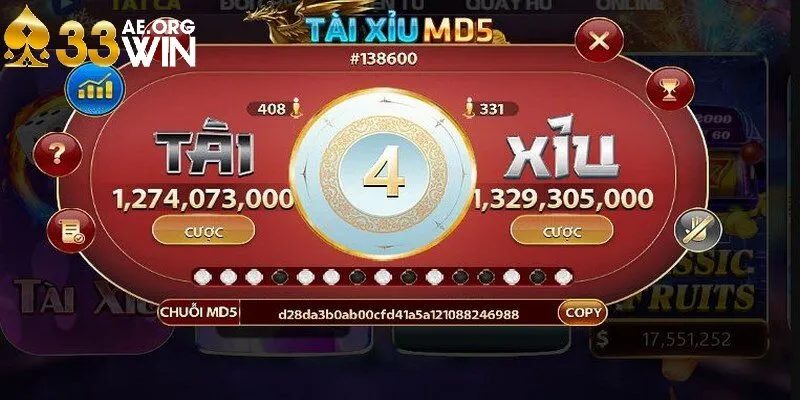 Tài xỉu ứng dụng công nghệ MD5 có kết quả công bằng